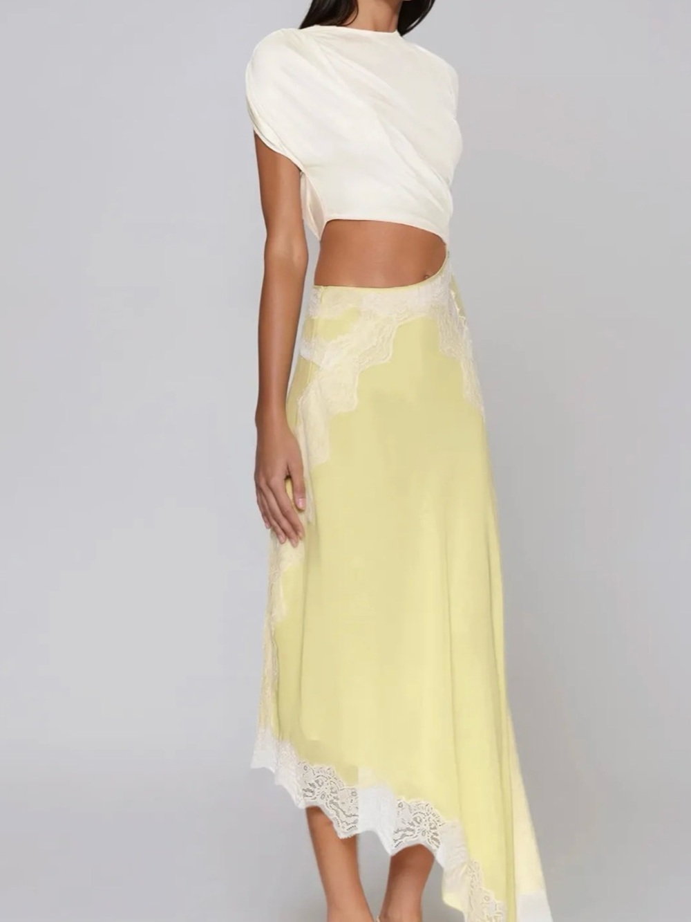 Christopher Esber Verve lace-trim asymmetric dress AU 6 - Picture 2 of 5
